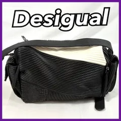 Desigual デシグアル ミドルバッグ ショルダーバッグ テクスチャーパッチワーク レディース ブラック ホワイト M23WAXP93 カバンのサムネイル