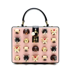 【楠本質店/元住吉】DOLCE＆GABBANA/ドルチェ＆ガッバーナ　ドルチェボックス　DOG HEAD DOLCE BOX 2WAYバッグ　ピンク/ブラック【中古】のサムネイル