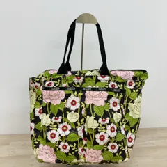LeSportsac レスポートサック トートバッグ ハンドバッグ 花柄 フラワー ボタニカル ブラック/グリーン/ピンク 総柄[OB04515]のサムネイル