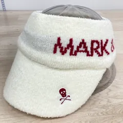 MARK&LONA ゴルフ サンバイザー スカルロゴ ホワイト 極美品 MARK & LONA/マークアンドロナ サンバイザー ホワイト/白 ボア