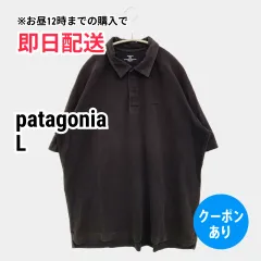 patagonia パタゴニア ポロシャツ L ブラック 無地 ワンポイント 半袖 レディースのサムネイル