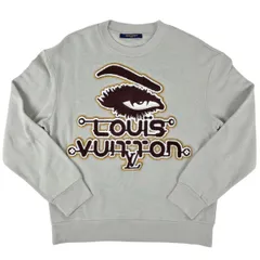 ルイ・ヴィトン Louis Vuitton ロゴ ワッペン スウェット トップス トレーナー コットン ライトグレー メンズ 【中古】のサムネイル