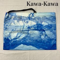 カワカワ 水流柄 レザー ハンドル 大判 トートバッグ ジップ スナップ レディース - ISItems USED 古着 중고 50165325