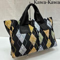 カワカワ SWASH LONDON ear PAPILLONNER ウェット レザー ハンドル アーガイル トートバッグ レディース - ISItems USED 古着 중고 50165333