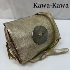 カワカワ ゴールド レザー スナップ ボタン 斜め掛け クロスボディ ショルダーバッグ レディース - ISItems【USED】【古着】【中古】50165339のサムネイル