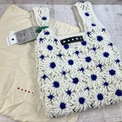 MARNI MARKET マルニマーケット FISHBAG フィッシュバッグ ホワイト×ブルー 未使用 タグ付 保存袋付のサムネイル
