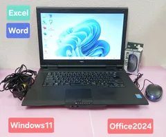 初期設定不要★NEC Core i5 4210M 2.6GHz 8GB 320GB Windows11 Office2024 エクセル ワード パワーポイント 15.6インチ ノートパソコン★のサムネイル