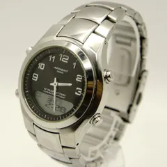【稼働品】 カシオ CASIO アージェント ARGENT ARG-108 2747 39mm アナデジ デジタル アナログ ブラック文字盤 メンズ 腕時計 クォーツ 10気圧防水 10年電池 レトロガジェット (J0626)