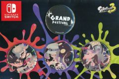 [Used] Badge/Pin Icon Parts Design Can Badge Set "Splatoon 3 Grand Festival" Grand Festival Commemorative! Prize Campaign Winning Item