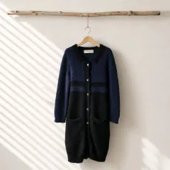 マルニ MARNI モヘア ウール バイカラー ロング ニット カーディガン 38サイズのサムネイル