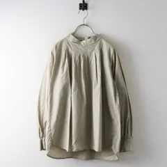 ミディウミ MidiUmi コットン タック ハイネック プルオーバーブラウス グレージュ┃チュニック シャツ【2400015111735】のサムネイル