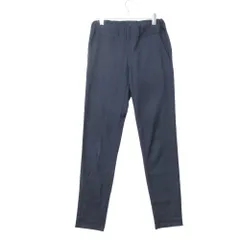 DOUBLE STANDARD CLOTHING ダブルスタンダードクロージング パンツ イージー ストレッチ リネン混 ポリエステル 無地 ストレートタイト スキニー ネイビー 38【M】 メンズ レディース 【中古】のサムネイル
