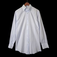 카미챠니스타 CAMICIANISTA 셔츠 와이셔츠 버튼 다운 코튼 브로드 긴팔 M 라이트 블루