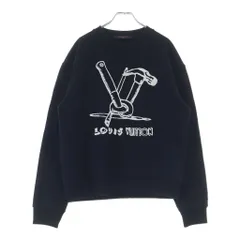 LOUIS VUITTON (ルイヴィトン) 23AW ロゴエンブロイダリー コットン クルーネック長袖スウェットトレーナー ブラック RM232 IHN HPY79Wのサムネイル