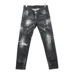 DSQUARED2 ディースクエアード デニムパンツ スキニー ジーンズ ダメージペイント ジップアップ 5ポケット ローライズ グレー 38【S】 レディース 【中古】のサムネイル
