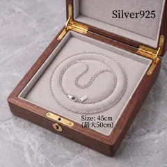 洗練された輝き S925 あずきチェーン ネックレス 45cm 調整可 刻印有 ペンダント 結婚式 シルバー925 1mm フリーサイズ シンプル 普段使い フォーマル シンプルな
