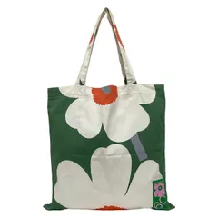 marimekko(マリメッコ) トートバッグ - グリーン×アイボリー×マルチ ウニッコ コットンのサムネイル