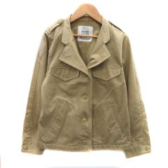 コーエン coen Emergency C.E.C. Clothing オープンカラージャケット ミドル丈 シングルボタン 無地 M ベージュ /YK44 ■MO