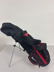 ★★ 배송비 무료 希少 NIKE ナイキ ジュニア用 スタンド キャディバッグ 黒 赤 フード付