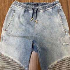 BALMAIN バイカー デニムパンツ 蛇腹 セルビッチ 希少サイズ 33インチ