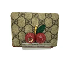 グッチ GUCCI サクランボ チェルー GGスプリーム 二つ折り 財布 レディース 表記無 のサムネイル