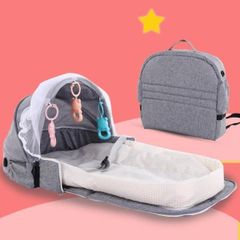 ベビーベッド 蚊帳付き 折り畳み 転落防止 ベビークッション 洗える 取り外し 夏用 新生児 赤ちゃん 出産祝い ベビー用寝具 安心快適 M250314-104