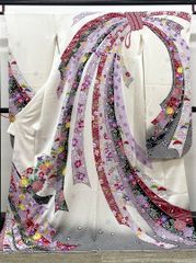 振袖 金彩 束ね熨斗 ふくれ織紋意匠 身丈175cm トールサイズMO3912 