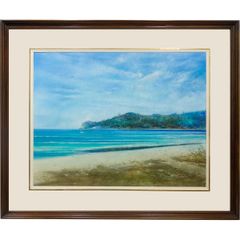 油彩画 F6号 澤井進 「八幡坂」 油絵 額入り 風景画 真筆 肉筆画