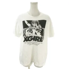 エックスガール x-girl × 楳図かずお おろち Tシャツ M 白 ホワイト クルーネック 半袖 グラフィックプリント /MN41 ■GY78のサムネイル