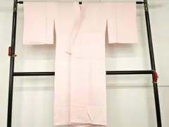 平和屋着物●中村象暢　長襦袢　無双仕立て　鱗地紋　撫子色　正絹　逸品　未使用　AABL1040cs