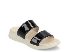 저니 레이디스 슈즈 샌들 Journee Janis Wedge Sandal Black Patent 블랙