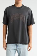 リプレゼント メンズ トップス Tシャツ コットン ロゴ グラフィック Represent Embellished Stud Logo Cotton Graphic TShirt Stained Bl