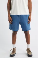 オベイ メンズ ボトムス デニムパンツ ショートパンツ Obey Easy PullOn Denim Shorts Light Indigo インディゴのサムネイル