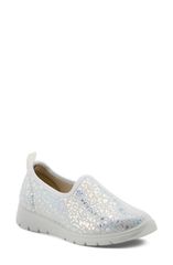 플렉서스 여성 신발 운동화 Flexus by Spring Step Anisia SlipOn Sneaker Silver Croco 실버