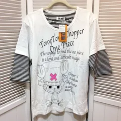 未使用☆ONE PIECE ワンピース トニートニーチョッパー メンズ Tシャツ L ホワイトのサムネイル