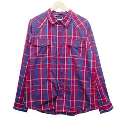 Levi's 리바이스 웨스턴 셔츠 긴팔 체크 무늬 레드×블루 XL 사이즈 맨즈 사탕무 스냅 버튼 3LYLW0042 2 포켓 요크디자인 헌 옷 USED 캐주얼 워크 셔츠 빈티지 라이크 큰 봄 가을 겨울용