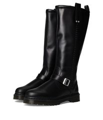 닥터 마틴 남성 신발 부츠 레인 부츠 Dr Martens Anistone Knee High Boots Black 블랙