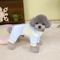 ☆ ブルー ☆ Sサイズ ☆ ドッグロンパースウェア ひんやり ペット ロンパース 犬 つなぎ 犬の服 犬服 ドッグウェア ペット服 ドッグウエア パジャマ 部屋着 メッシュ いぬ イヌ ペット 犬用 おしゃれ スポーティ お出かけ おでかけ お出掛け