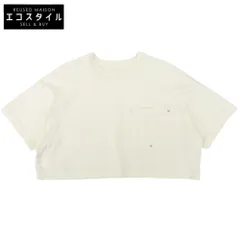 BOTTEGA VENETA　ボッテガヴェネタ　美品 Vステッチポケット 半袖 クロップドカットソー トップス レディース アイボリー S 777597　Sのサムネイル