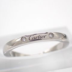 新品仕上げ済 ギャラ Cartier カルティエ 47 バレリーナ カーブ ウェディング 3P ダイヤ ダイヤモンド リング Pt950 プラチナ 7号 指輪 ジュエリー 5224