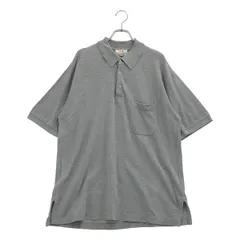 HERMES / エルメス | Hロゴ 刺しゅう ポロシャツ | XL | グレー | メンズ