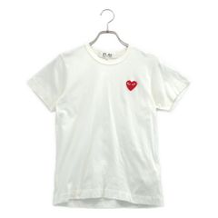PLAY COMME des GARCONS プレイ 꼼데가르송 ハートワッペン Tシャツ M ホワイト レディース