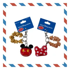 ディズニー キーチェーン【2個セット】ポップコーン ミッキー＆ミニー 東京ディズニーリゾート TDR ※定形外郵便発送