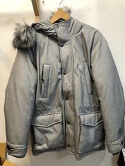 ◆American Eagle アメリカイーグル フード付きダウンコート グレー Sサイズ ジャケット 中古◆22492★