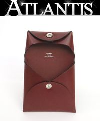広尾店 新品 エルメス HERMES バスティア コインケース ボックスカーフ ルージュアッシュ SV金具 W刻印 2024年 19746