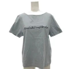 ブルーレーベルクレストブリッジ BLUE LABEL CRESTBRIDGE Ｔシャツ 38 コットン 青 ブルー スカイブルー ロゴ刺繍 ボートネック 半袖 /NX のサムネイル