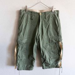 【美品】 mastermind WORLD【カモフラージュ リップストップ カーゴ ショートパンツ】S マスターマインド 26080264