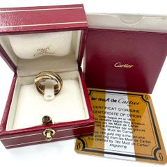 美品 Cartier カルティエ トリニティリング 9号 Au750 クラシック