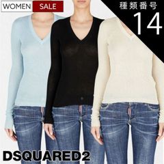 종류 14:M/블루 [정가 111,100엔(부가세 포함)]DSQUARED2 디스퀘어드 가벼운 겉옷 기분과 부드러운 촉감은 버릇이 되는 것 계약 코튼 V넥 니트 코튼 니트 스웨터 크림 블랙 블루 S75HA1254S1