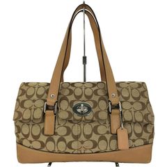 コーチ COACH ハンプトンズ シグネチャー サッチェル トートバッグ
